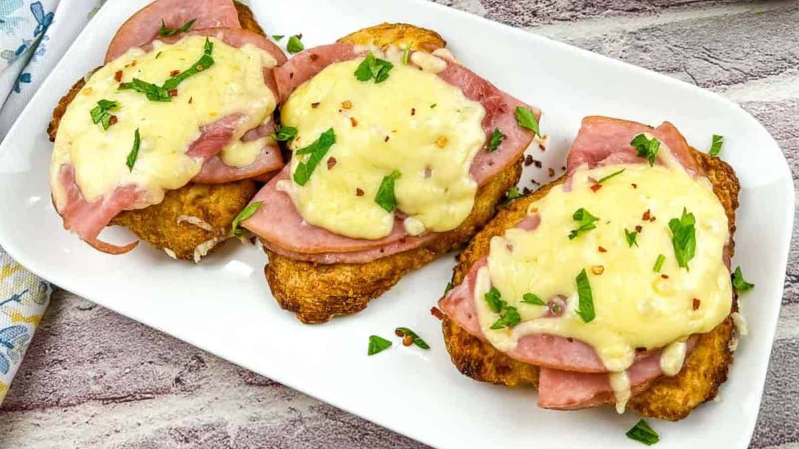 Air Fryer chicken cordon bleu on a plate.