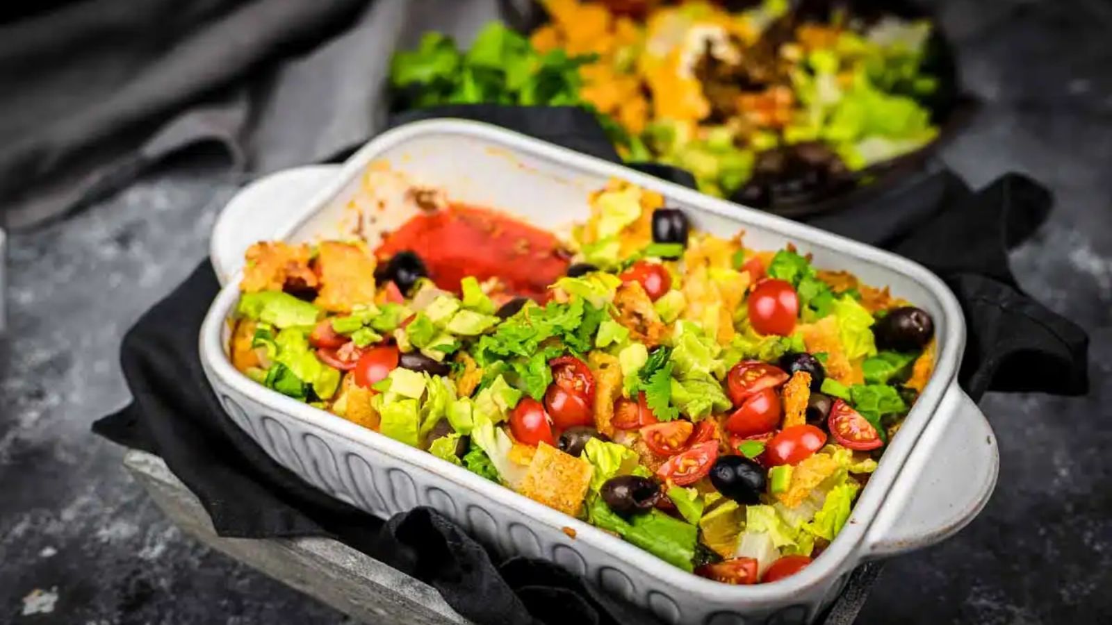 A casserole of walking taco.